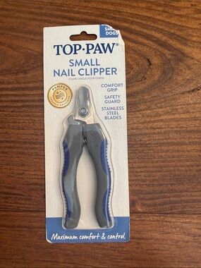Top Paw Small Nail Clipper with Blue and Gray Comfort Grip